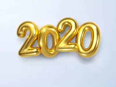 2020 New year decoration  I  PBR Model Free low-poly 3D model