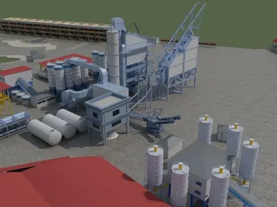 Concrete Batching Plant 3D model