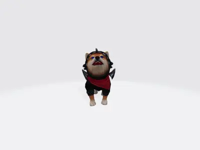 AvatarPet  Shiba FreeFire character Low-poly 3D model