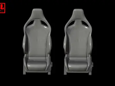 Bugatti Chiron seats 3D print model