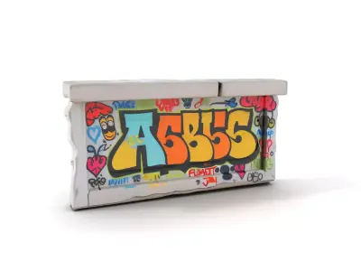 Colorful Graffiti Wall model pack Texture