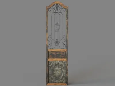 Deco 79 Rustic Arched Door-Inspired Wood And Metal Wall Decor 3D model