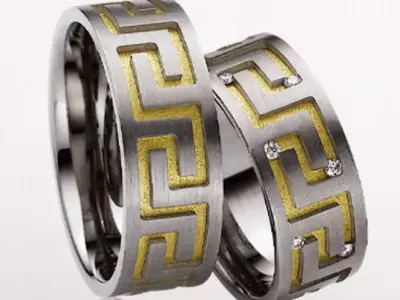 Wedding rings 033 3D print model