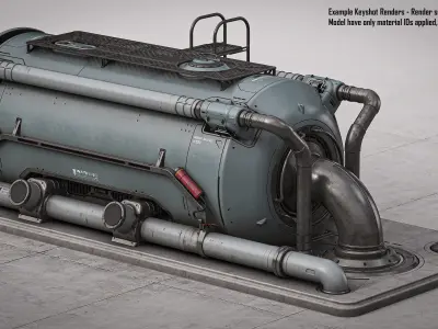 Sci-Fi Refinery Prop 3D model