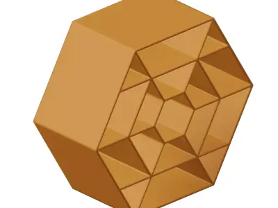 Plastic Hexagonal Shelf Toy 3D model