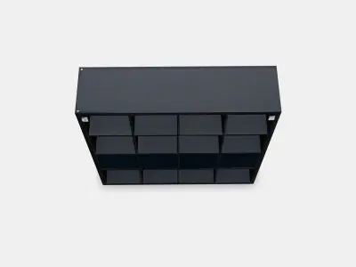 KALLAX Shelving unit with 4 inserts 5 Low-poly 3D model