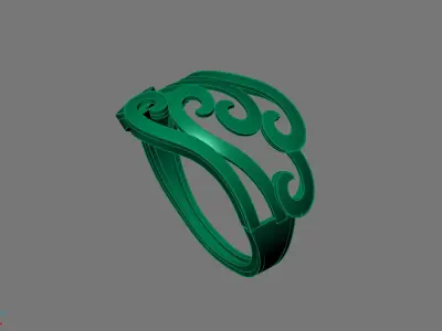 Women Ring Plain Ring Ready STL 3DM Models Womens Rings 3D print model 9