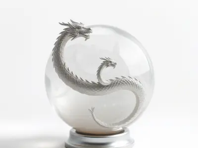 Dragon Sphere Decorative Model Pack Low-poly 3D model