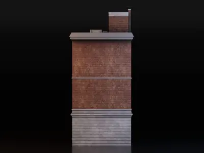 Brick Building 3D model