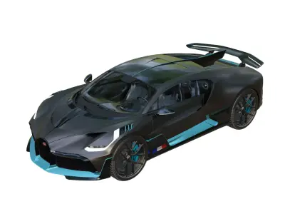 2020 Bugatti Divo Low-poly 3D model