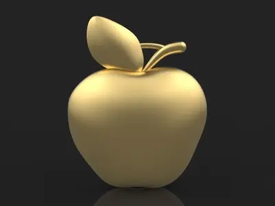 3d printing Apple Necklace Pendant model 2  3dmodel STL and 3dm 3D print model