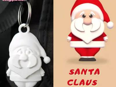 Santa Claus Keychain 3D print model