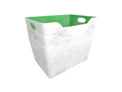 Stacked Variera Storage Box v2 003 Low-poly 3D model