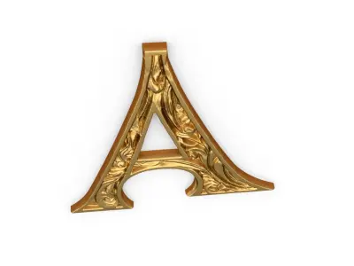 Alphabet Letter A Pendant 3D print model