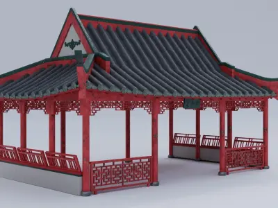  Japanese model Low-poly 3D model