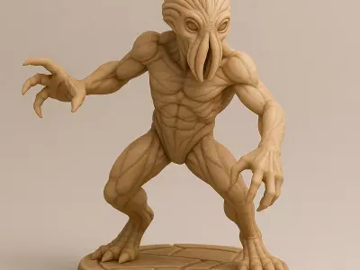 ALIEN BERSERKER 3D Printable Sci-Fi Miniature STL 3D print model