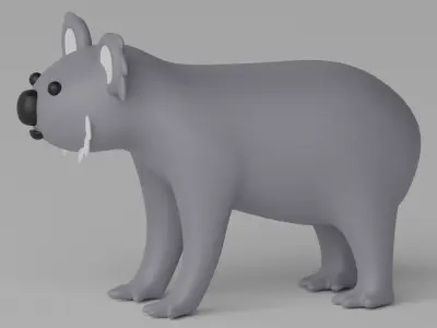 Cartoon Cute Koala 3D model
