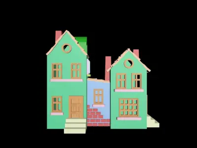 Medieval House 68 3D print model 3D model