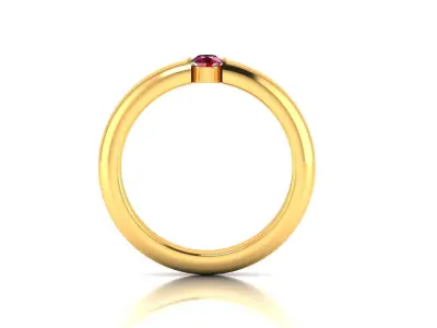 Band 3dm Render Details ruby ring gold 3D print model