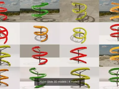 Water Slide 3D models 3D Model Pack