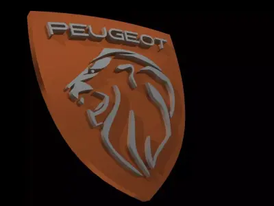 FREE LOGO PEUGEOT 3D Free 3D model