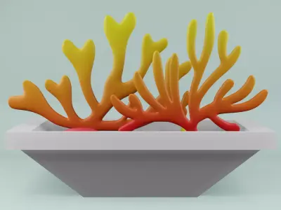 Coral show piece Free 3D model