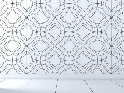 3d wallpanel geometric wallpaper Low-poly 3D model
