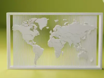 World Art String Concept 3D print model
