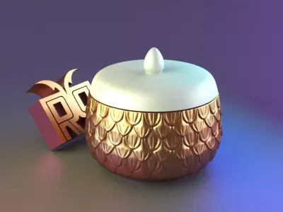 Luxury patterned candy container 3D print model
