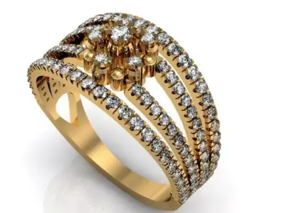 daimond ring 3D print model 24