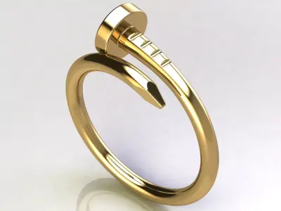 Nail Ring size 17 mm 3D print model