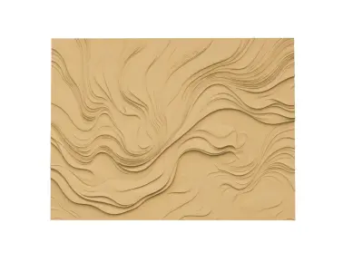 modern panel wall decor set wall relief mural CNC 111 3D model