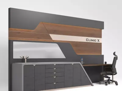 Hiworc Medical Clinic Cabinet Set  1 3D model