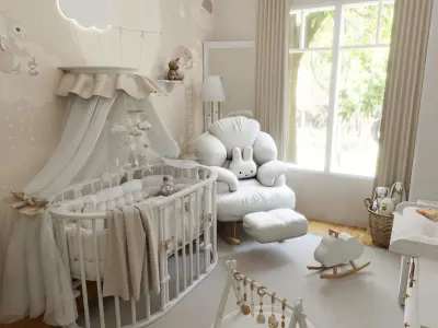 Baby Room 5 Blender Scene 3D model