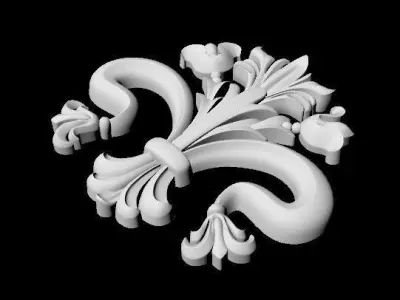 Central decor ornament for furniture 3D model 244