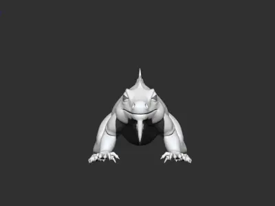 Iguana Base Mesh Sculpt and ZBrush ZTL file 3D model