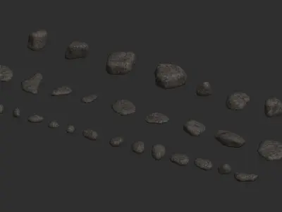 Assorted Rocks - Base Free low-poly 3D model
