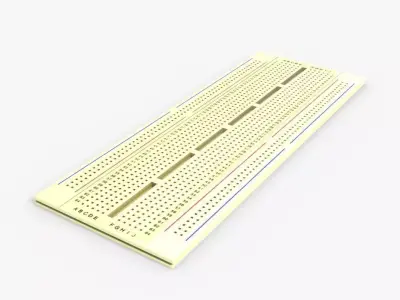 Breadboard Low-poly 3D model