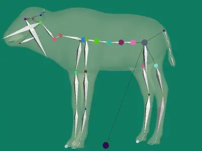 American Bison Calf Animal Low-poly 3D model