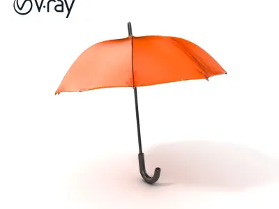 Dual Canopy Umbrella for D Visualization model pack Low-poly 3D model