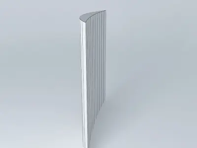 Gold curve panel Free 3D model