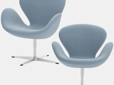 SWAN  Chair Arne Jacobsen Fritz Hansen Fabric 3D model
