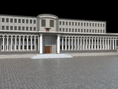 building roman temple 3D model