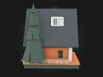 Charming Cabin Retreat 3D model