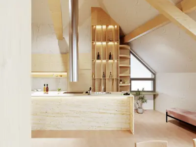 Loft Interior Design 3D model