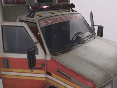 Ambulance Low-poly 3D model
