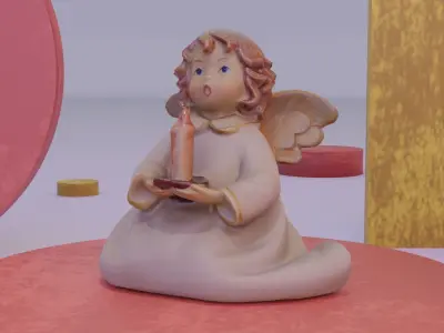 Angel poor art 01 Low-poly 3D model