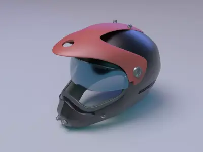 Helmet racer scifi Helmet 3D model 3D model
