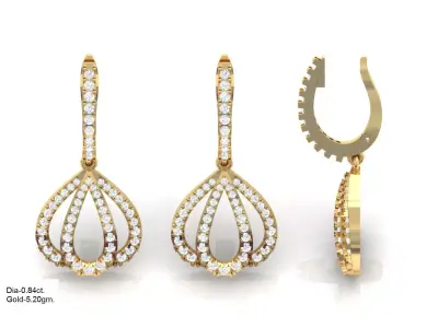 Luxury earrings for 3D printing 3D print model shop