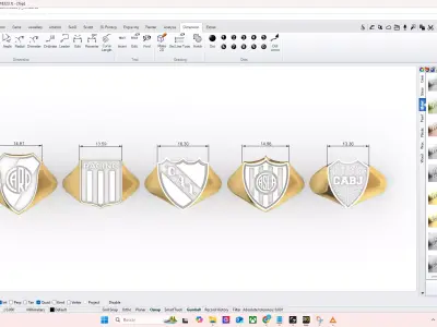 PACK OF 5 SOCCER RINGS 3D print model